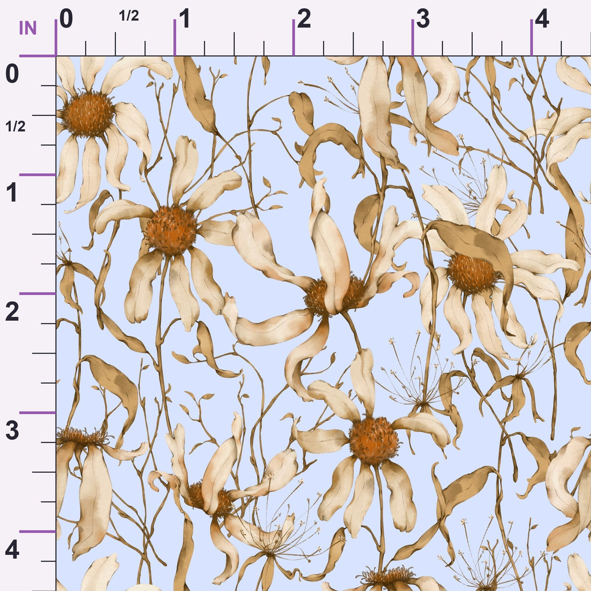 Faded Petals Pattern 2 Minky Fabric