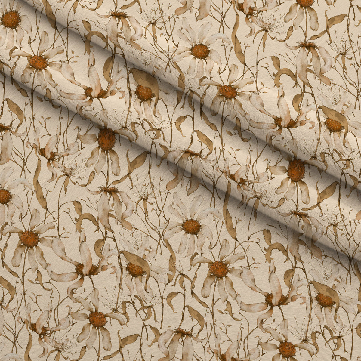 Faded Petals Pattern 3 Minky Fabric