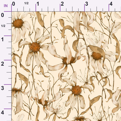Faded Petals Pattern 3 Minky Fabric