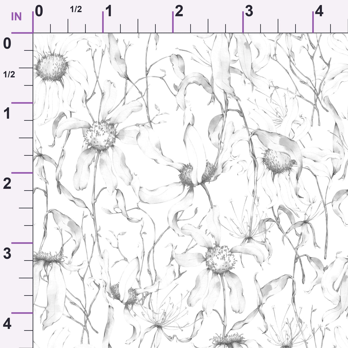 Faded Petals Pattern 5 Minky Fabric