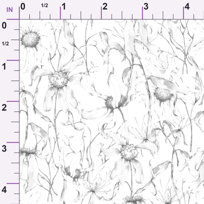 Faded Petals Pattern 5 Minky Fabric