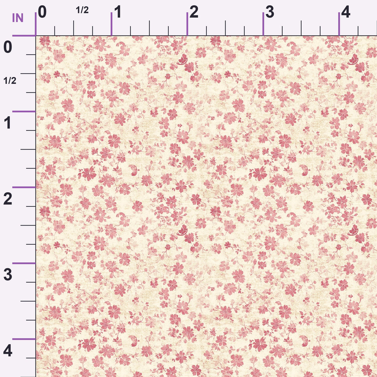 Faded Rose Pattern 2 Minky Fabric