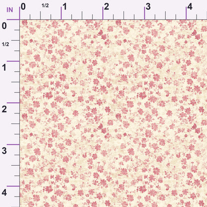 Faded Rose Pattern 2 Minky Fabric