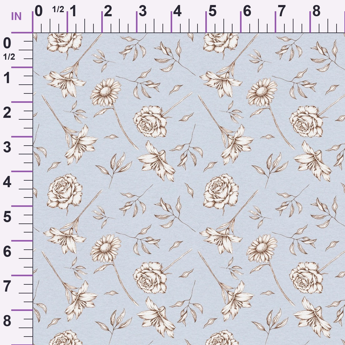 Faithful Blooms Pattern 1 Minky Fabric