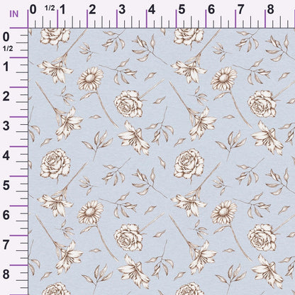 Faithful Blooms Pattern 1 Minky Fabric
