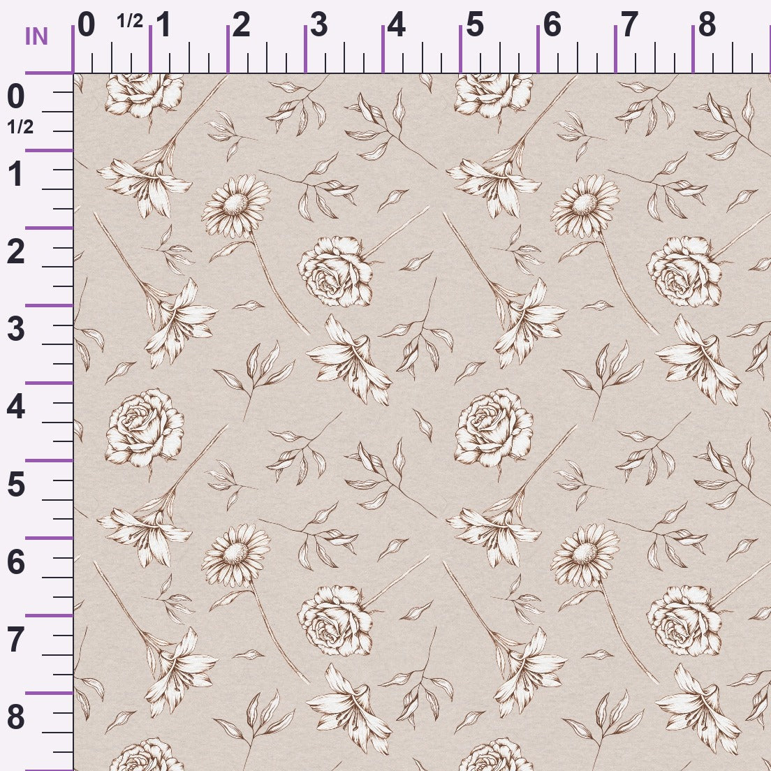 Faithful Blooms Pattern 2 Minky Fabric