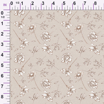 Faithful Blooms Pattern 2 Minky Fabric