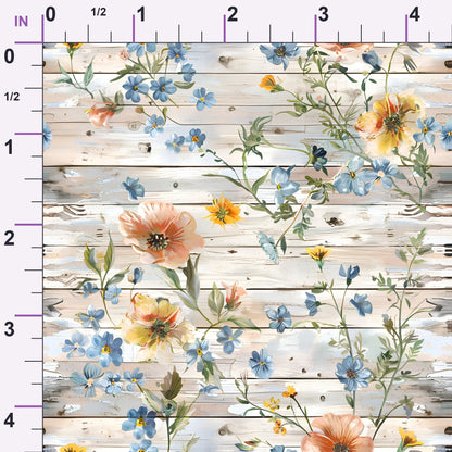 Farmhouse Blooms Pattern 1 Minky Fabric