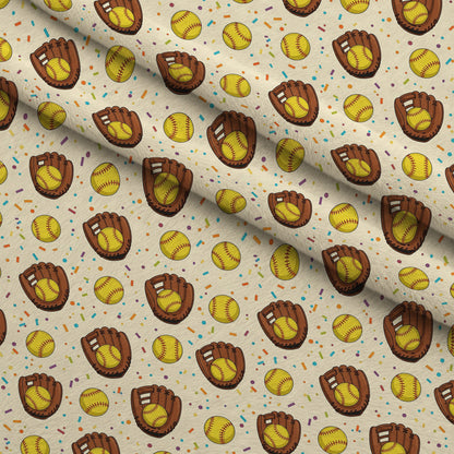 Fastpitch Fever Pattern 1 Minky Fabric