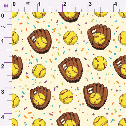 Fastpitch Fever Pattern 1 Minky Fabric