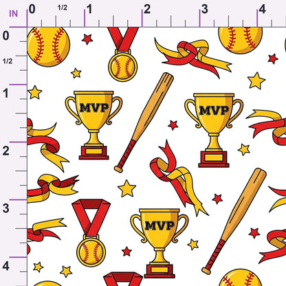 Fastpitch Fever Pattern 11 Minky Fabric