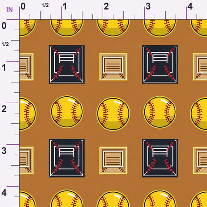 Fastpitch Fever Pattern 16 Minky Fabric