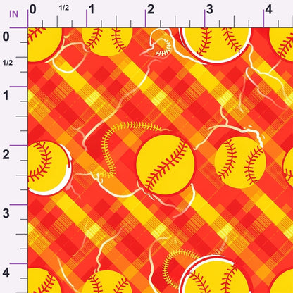 Fastpitch Fever Pattern 20 Minky Fabric
