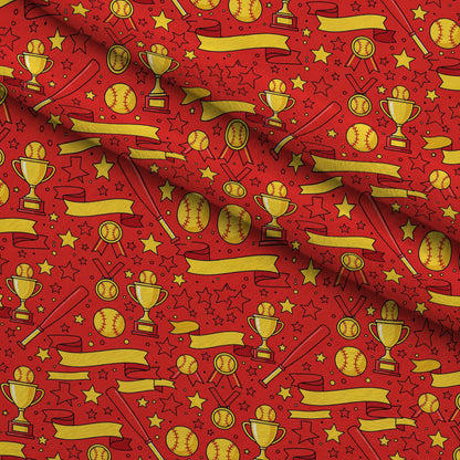 Fastpitch Fever Pattern 9 Minky Fabric