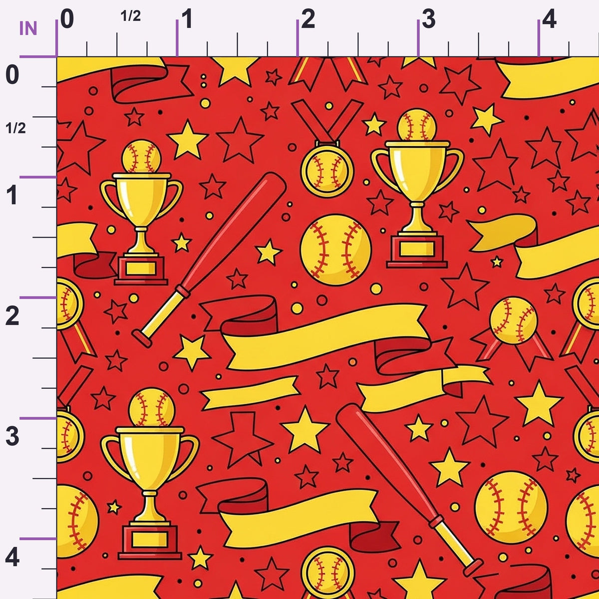 Fastpitch Fever Pattern 9 Minky Fabric