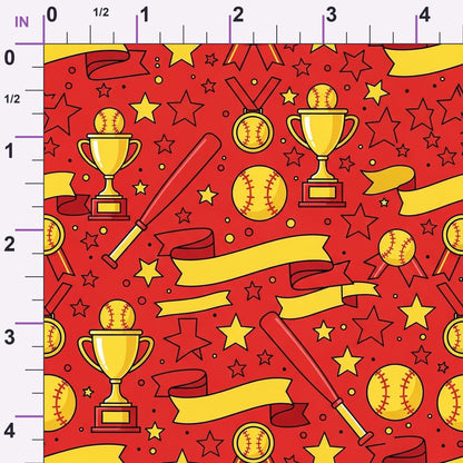 Fastpitch Fever Pattern 9 Minky Fabric