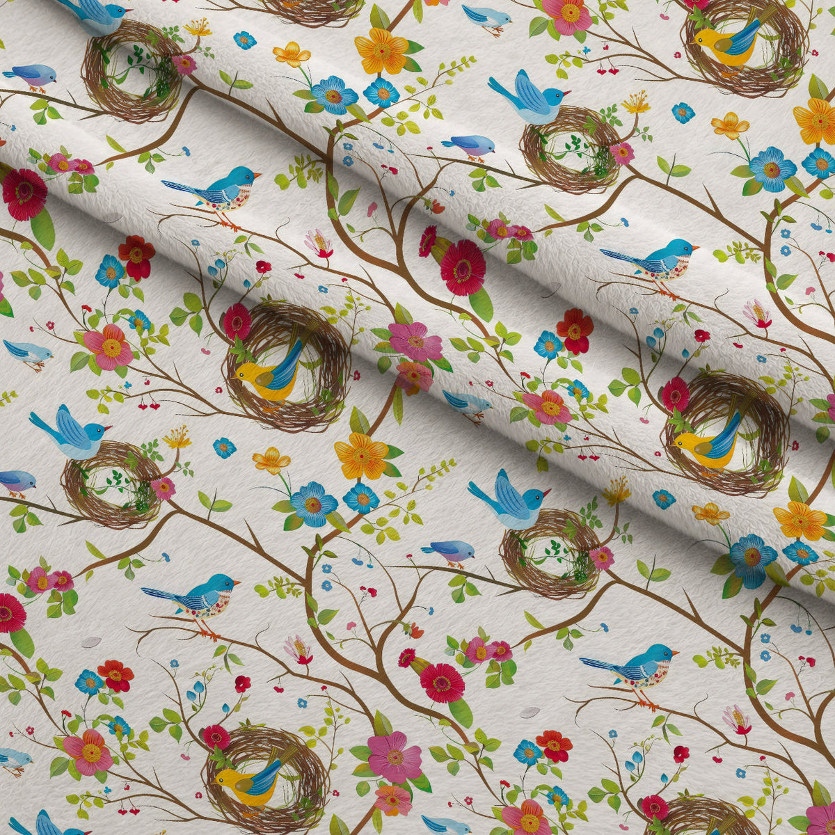 Feathered Blooms Pattern 11 Minky Fabric