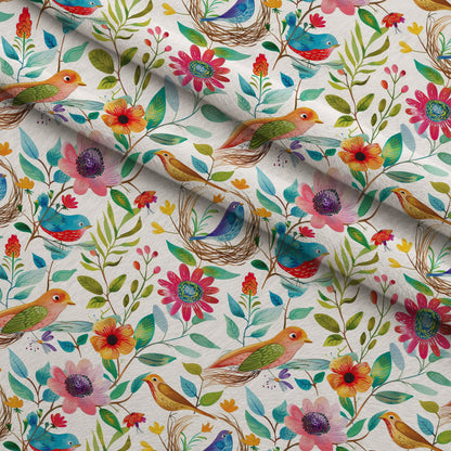Feathered Blooms Pattern 12 Minky Fabric