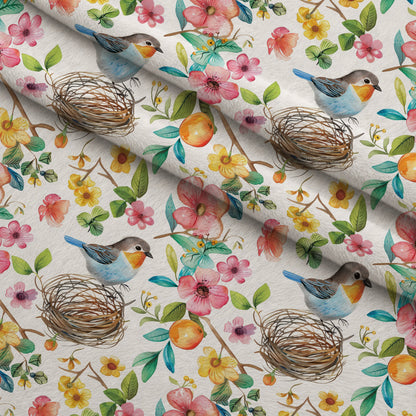 Feathered Blooms Pattern 5 Minky Fabric