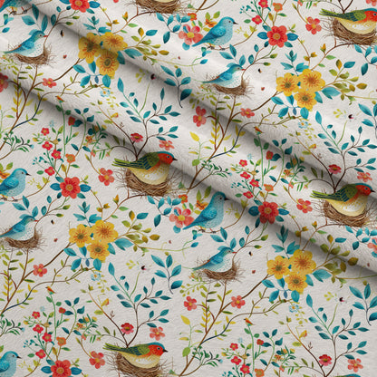 Feathered Blooms Pattern 9 Minky Fabric