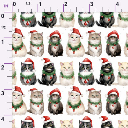 Festive Felines Pattern 10 Minky Fabric