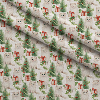 Festive Felines Pattern 4 Minky Fabric