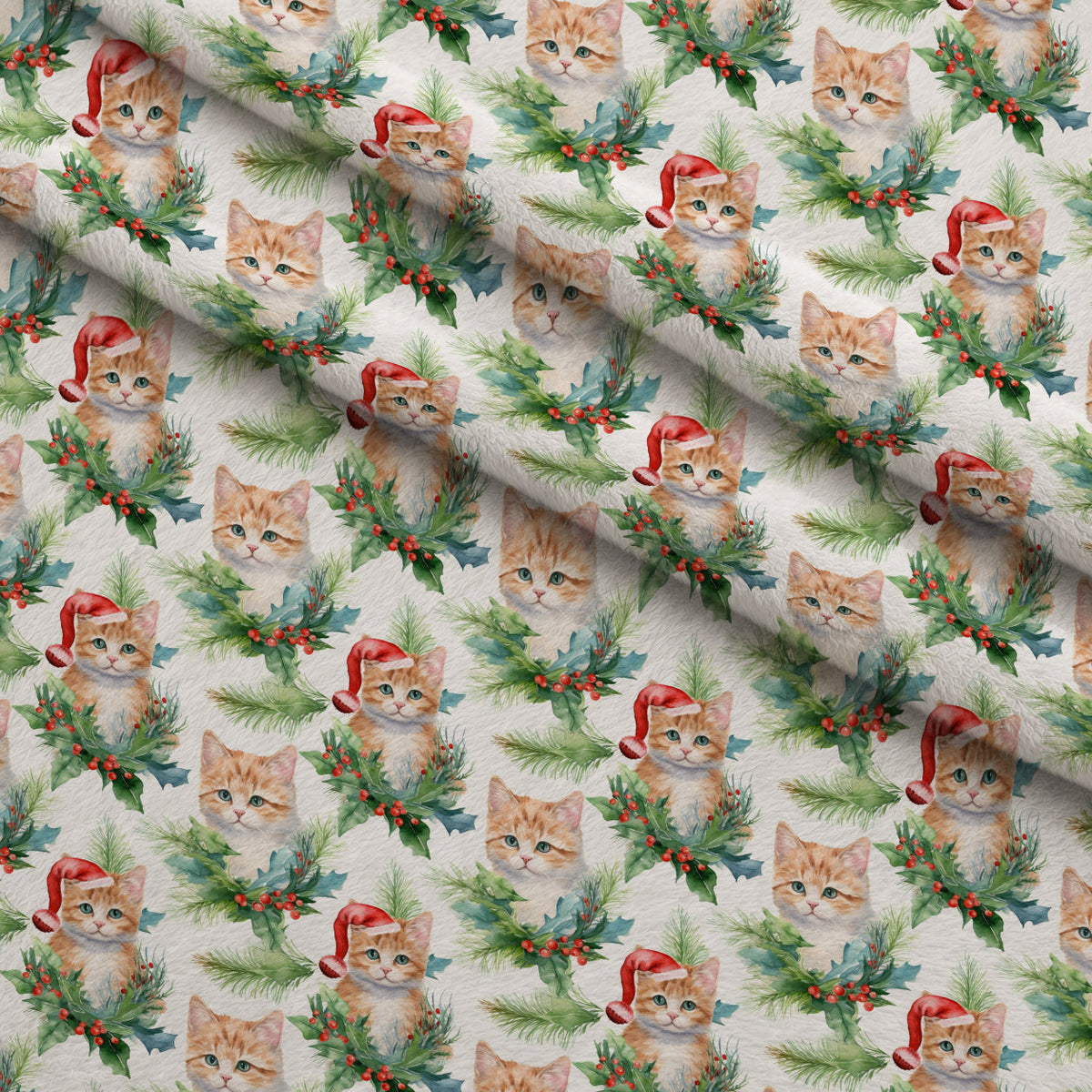 Festive Felines Pattern 8 Minky Fabric