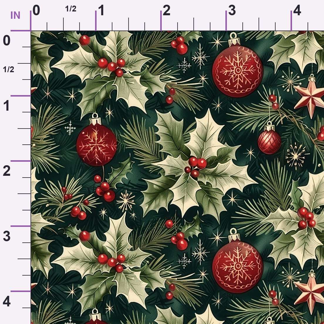 Festive Traditional Christmas Minky Fabric