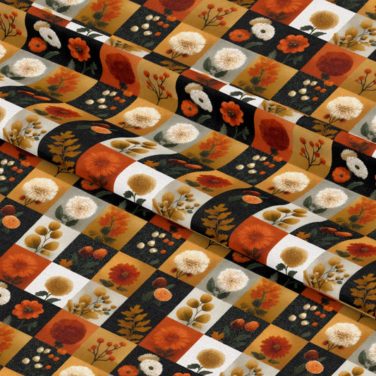 Boho Floral Patchwork Pattern 4 Quilting Cotton Fabric