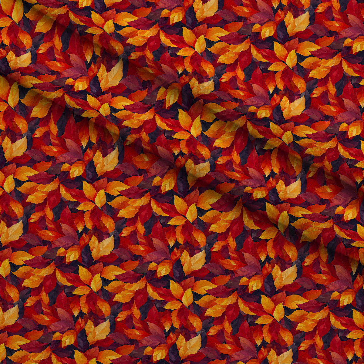 Fiery Foliage Pattern 1 Minky Fabric