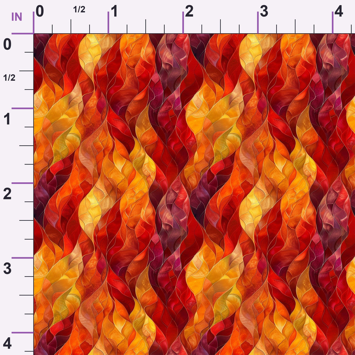Fiery Foliage Pattern 10 Minky Fabric