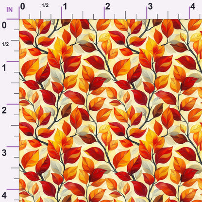 Fiery Foliage Pattern 11 Minky Fabric