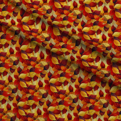 Fiery Foliage Pattern 2 Minky Fabric