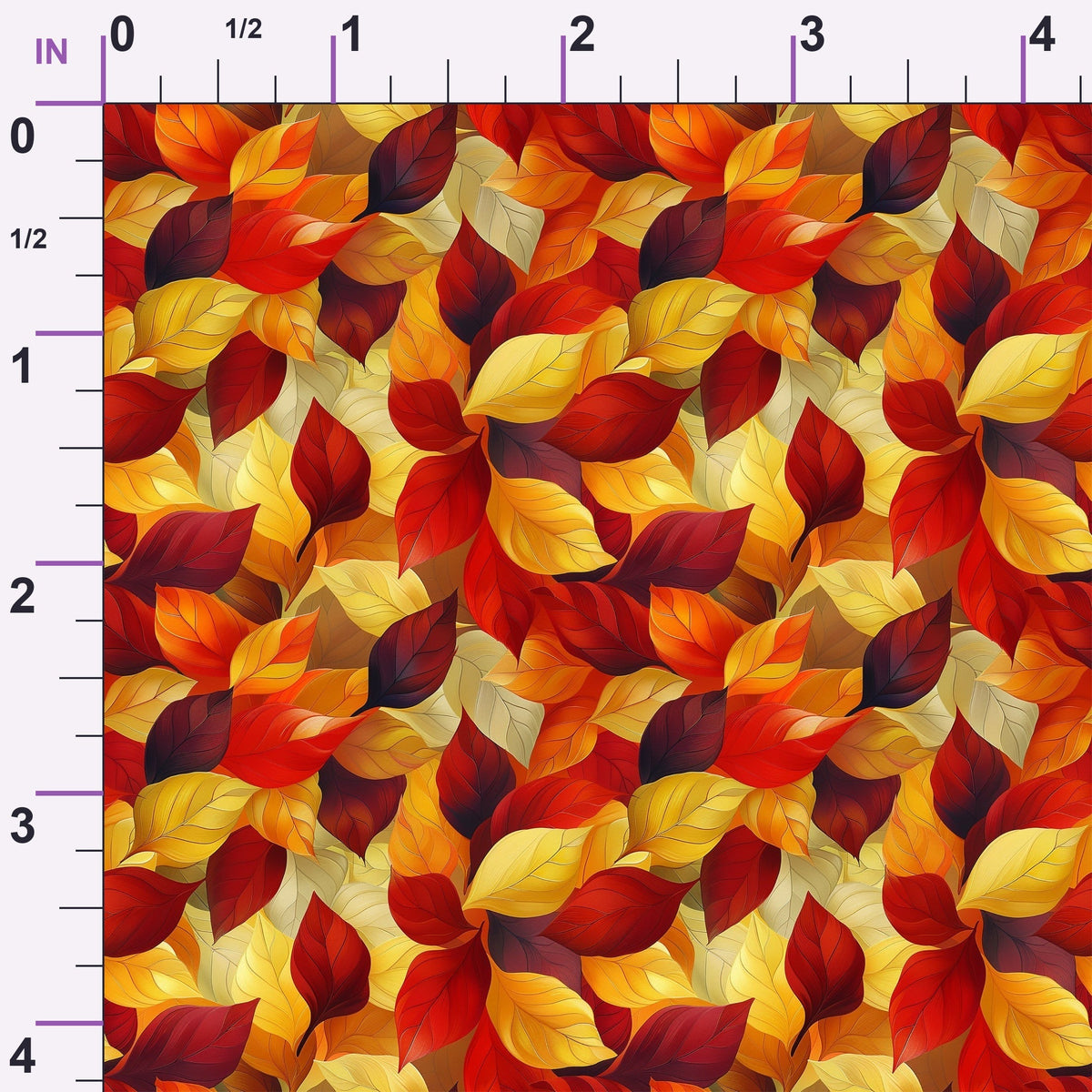 Fiery Foliage Pattern 2 Minky Fabric