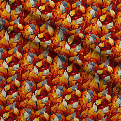 Fiery Foliage Pattern 5 Minky Fabric