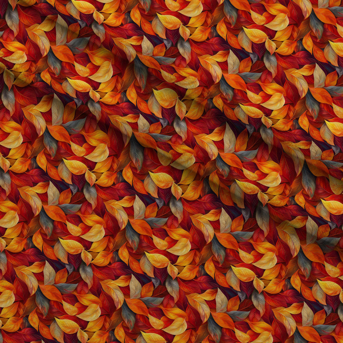 Fiery Foliage Pattern 6 Minky Fabric