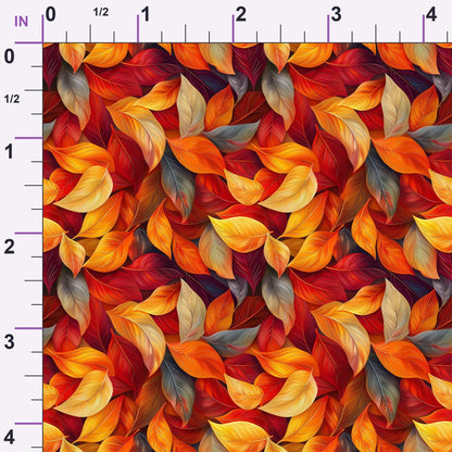 Fiery Foliage Pattern 6 Minky Fabric