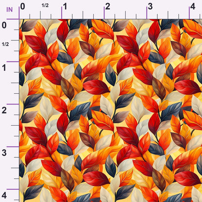 Fiery Foliage Pattern 8 Minky Fabric