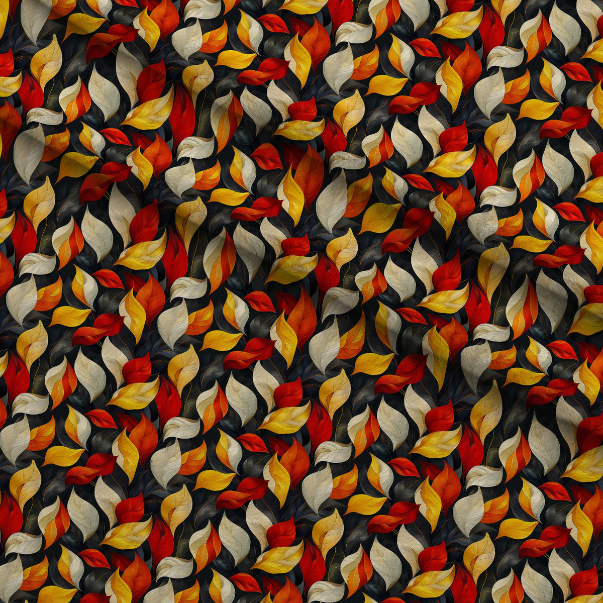 Fiery Foliage Pattern 9 Minky Fabric