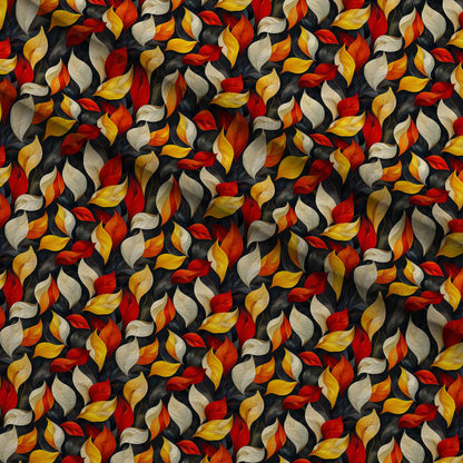 Fiery Foliage Pattern 9 Minky Fabric
