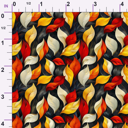 Fiery Foliage Pattern 9 Minky Fabric