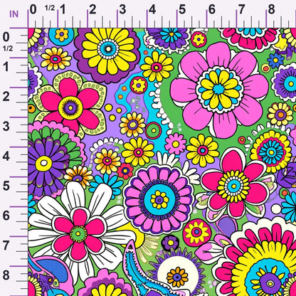 Fiesta Blooms Pattern 2 Minky Fabric