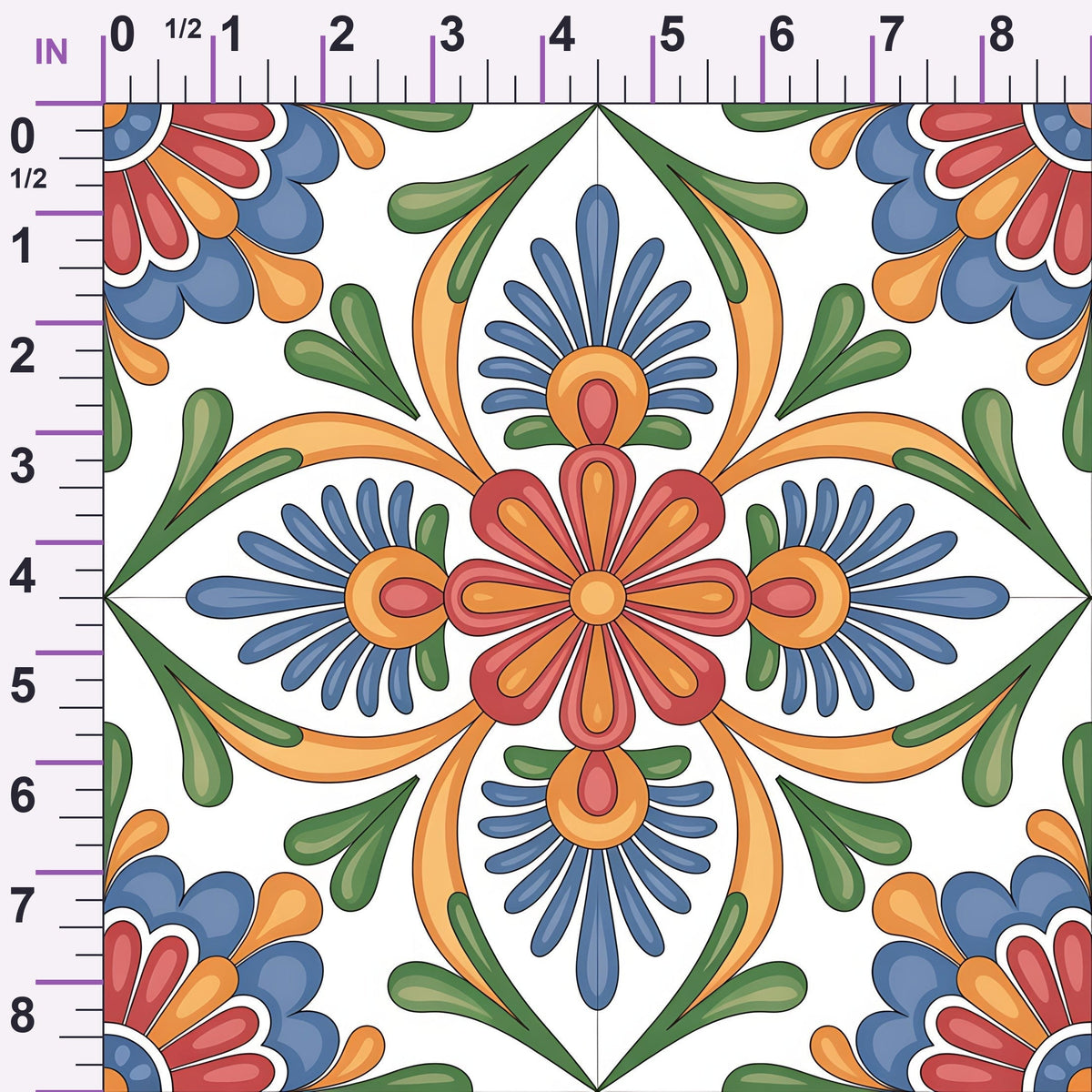 Fiesta Tiles Pattern 1 Minky Fabric