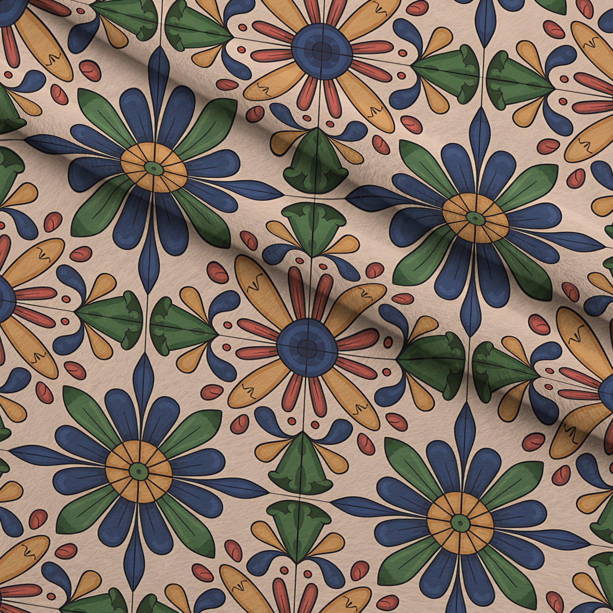 Fiesta Tiles Pattern 10 Minky Fabric