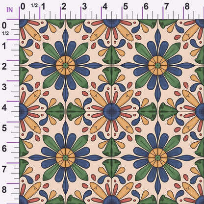 Fiesta Tiles Pattern 10 Minky Fabric