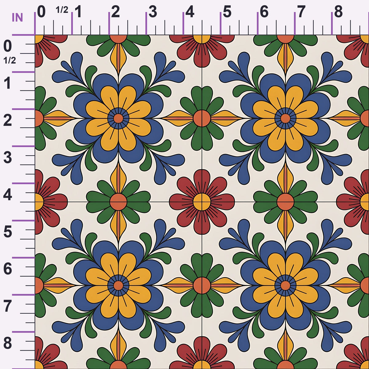 Fiesta Tiles Pattern 11 Minky Fabric