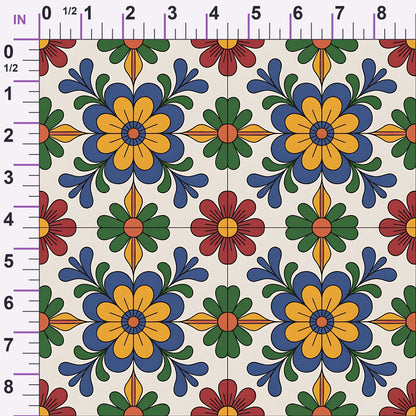 Fiesta Tiles Pattern 11 Minky Fabric