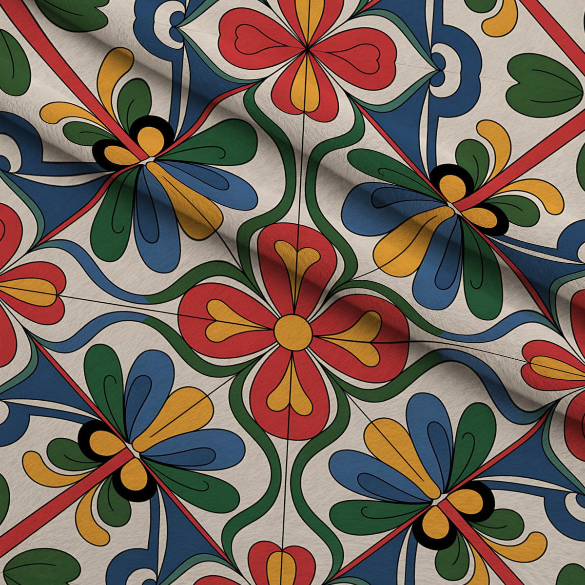 Fiesta Tiles Pattern 12 Minky Fabric