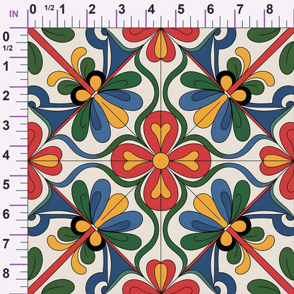 Fiesta Tiles Pattern 12 Minky Fabric