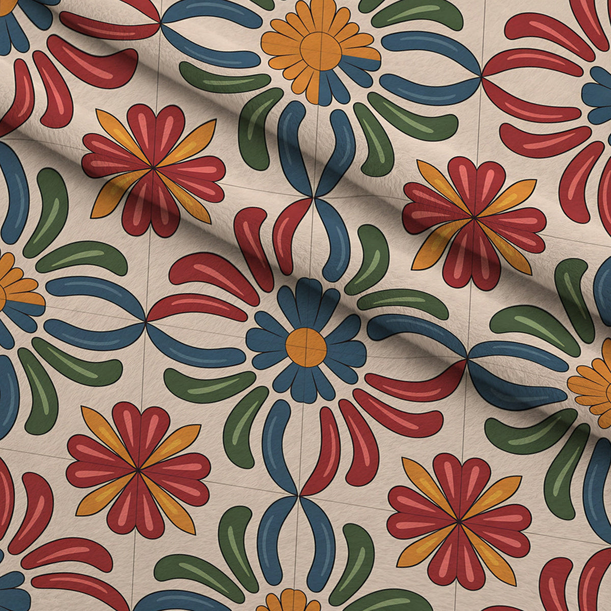 Fiesta Tiles Pattern 13 Minky Fabric